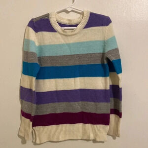 1989 place sweater size 5/6 girls, colorful stripes sparkles